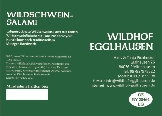 100 Gramm Salami wurden hergestellt aus 138 Gramm Fleisch